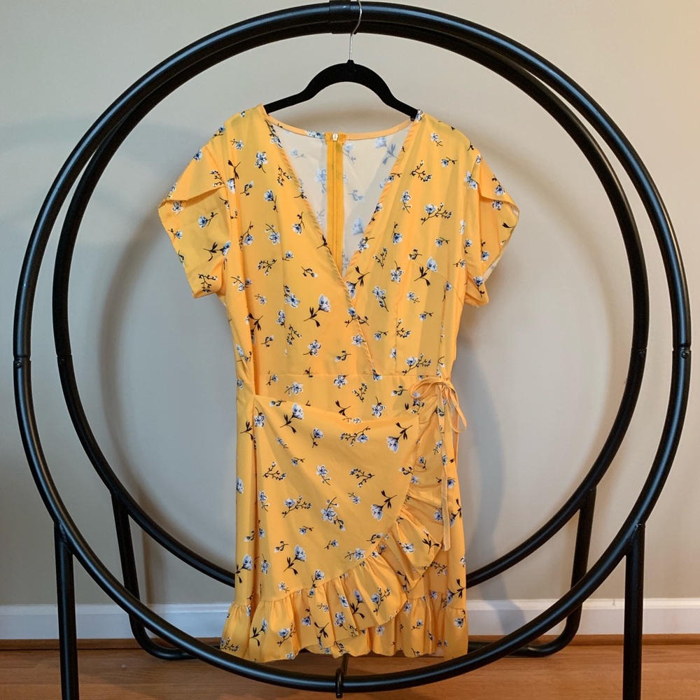 Yellow Wrap Sundress